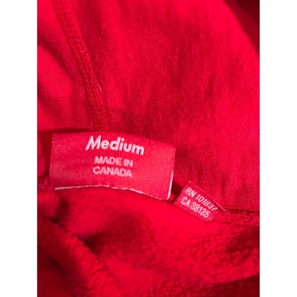 Supreme Red Arch Logo Water Droplet Hoodie Sweatshirt Mens Size M - Picture 9 of 11